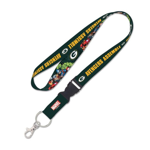 Green Bay Packers / Marvel (C) 2021 Cordón Marvel con hebilla desmontable de 1"