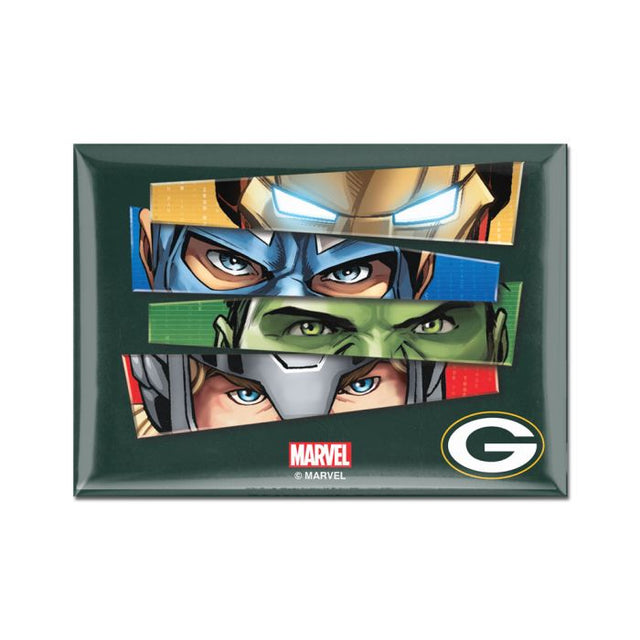 Imán de metal de Marvel de 2,5" x 3,5" de Green Bay Packers/Marvel (C) 2021