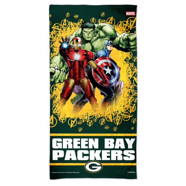 Toalla de playa Marvel Spectra de 30" x 60" de los Green Bay Packers/Marvel (C) 2021