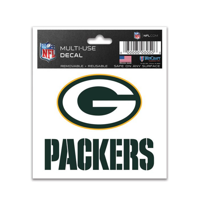 Calcomanía multiusos de los Green Bay Packers de 3" x 4"