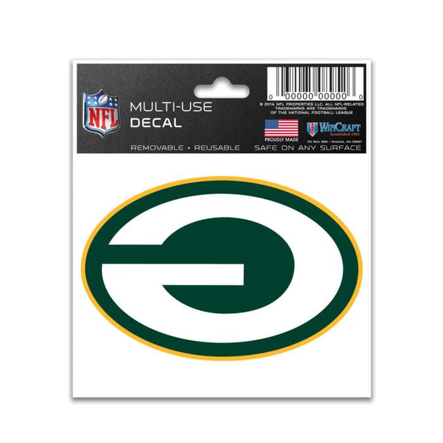 Calcomanía multiusos de los Green Bay Packers de 3" x 4"