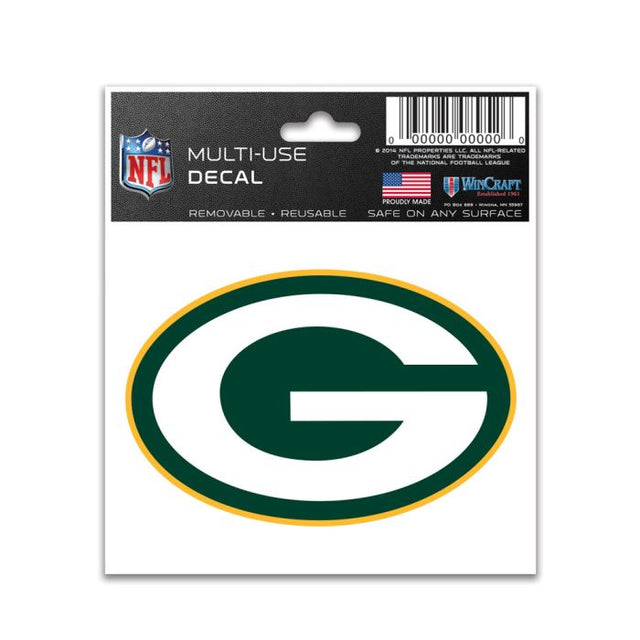 Calcomanía multiusos de los Green Bay Packers de 3" x 4"