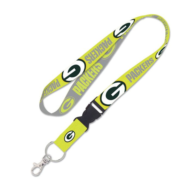 Cordón de neón de los Green Bay Packers con hebilla desmontable de 1"