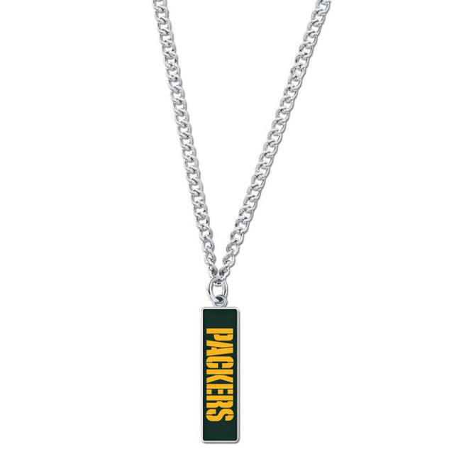 Collar de los Green Bay Packers con tarjeta de joyería con dije