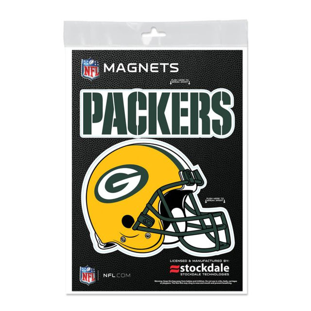 Imanes para exteriores de los Green Bay Packers de 5" x 7"