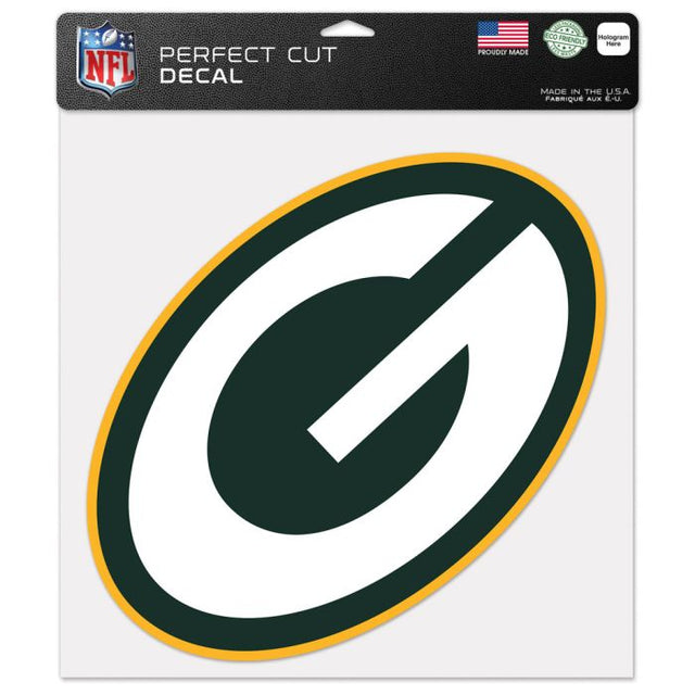 Calcomanía de color de corte perfecto de los Green Bay Packers de 12" x 12"