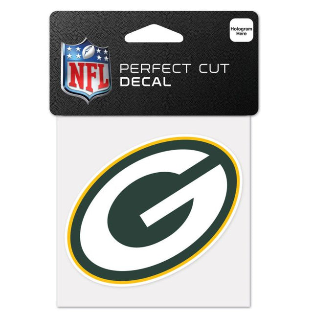 Calcomanía de color de corte perfecto de los Green Bay Packers de 4" x 4"