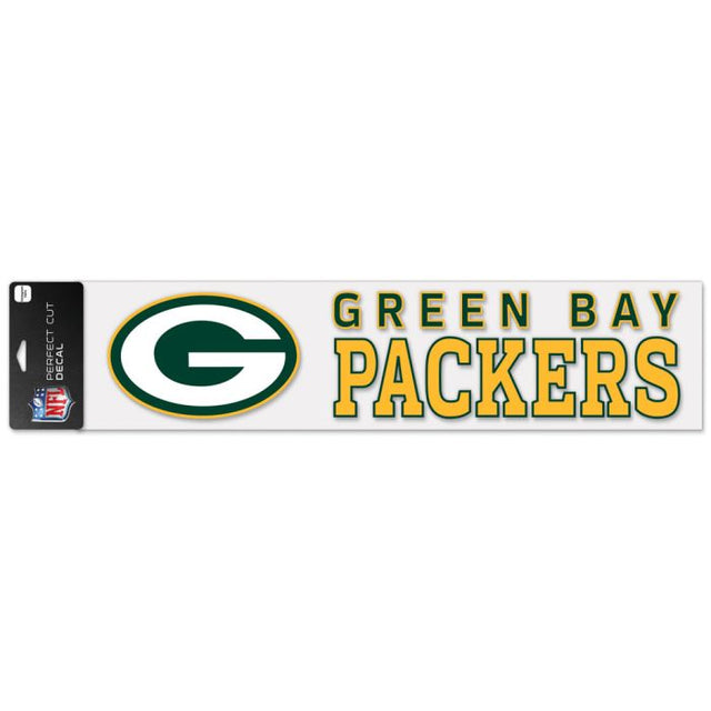 Calcomanías de corte perfecto de los Green Bay Packers de 4" x 17"