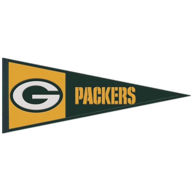 Banderín de lana principal de los Green Bay Packers de 13" x 32"