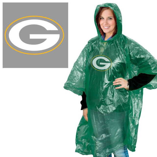 Poncho de lluvia de los Green Bay Packers