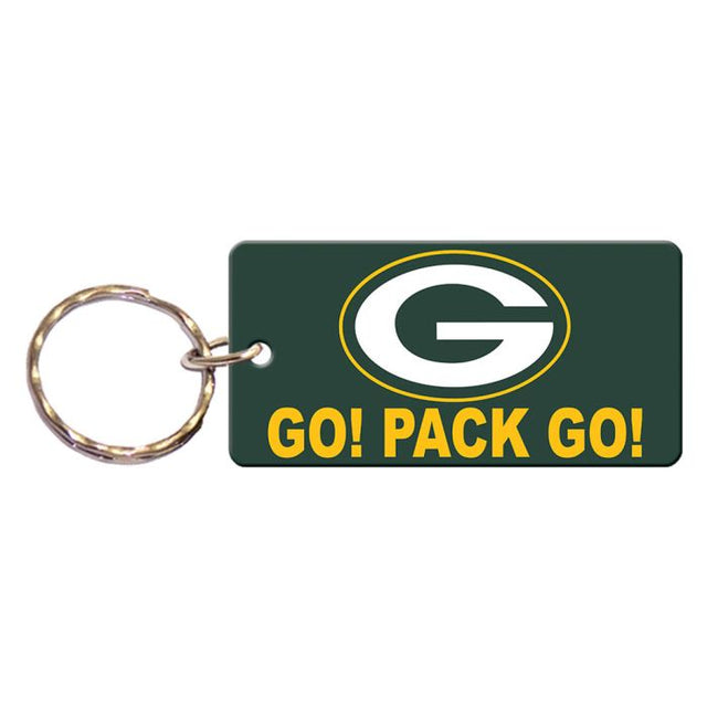 Llavero rectangular con el lema de los Green Bay Packers