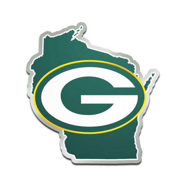 Emblema acrílico para automóvil del estado de los Green Bay Packers