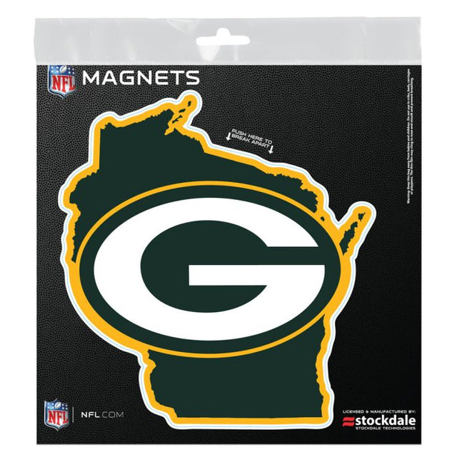 Imanes para exteriores de los Green Bay Packers de 6" x 6"