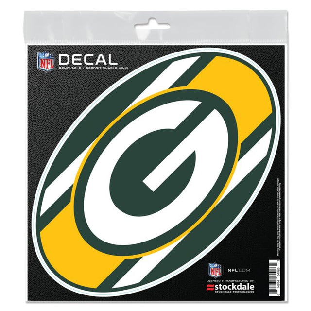 Calcomanía para todas las superficies con el logo de los Green Bay Packers STRIPES de 6" x 6"