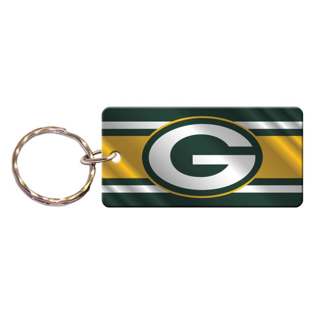 Llavero rectangular con el logo de los Green Bay Packers STRIPES