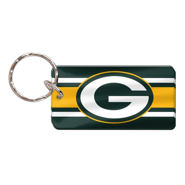 Llavero rectangular con el logo de los Green Bay Packers STRIPES