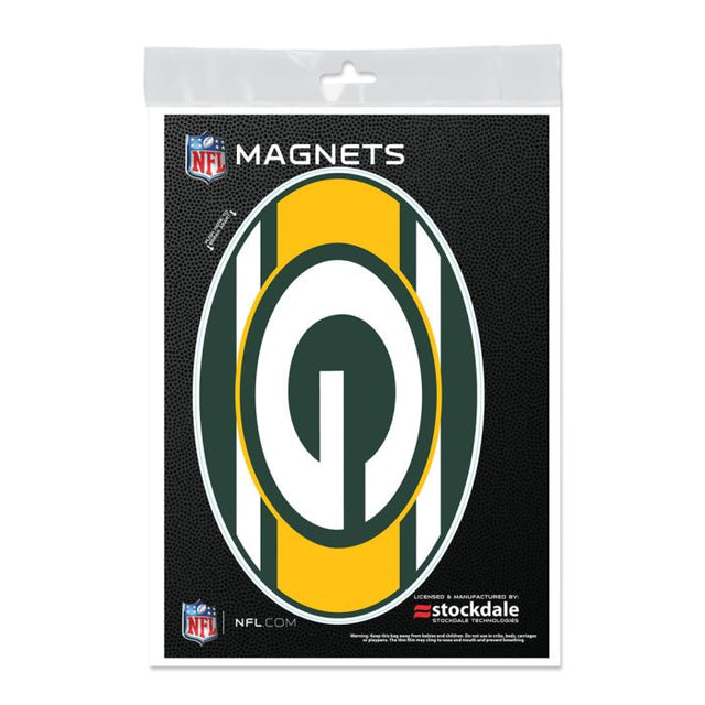 Imanes para exteriores con el logo de los Green Bay Packers STRIPES de 5" x 7"