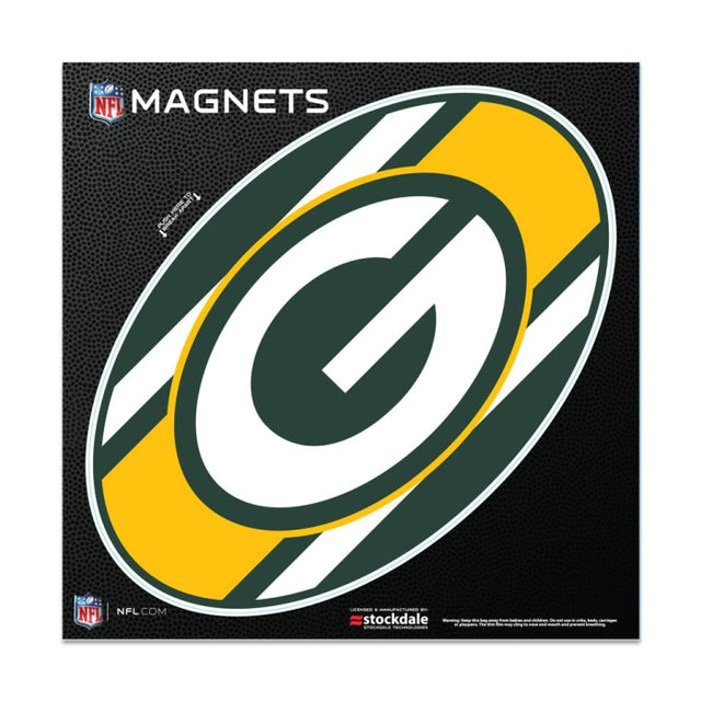 Imanes para exteriores con el logo de los Green Bay Packers STRIPES de 6" x 6"