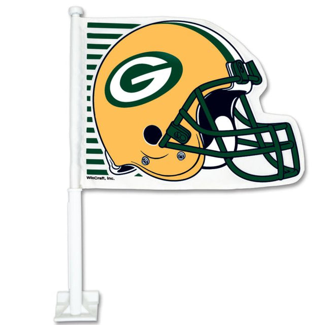 Bandera para auto con forma de los Green Bay Packers