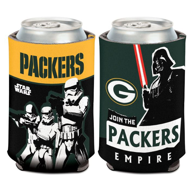 Enfriador de lata de 12 oz de Green Bay Packers / Star Wars Darth Vader.