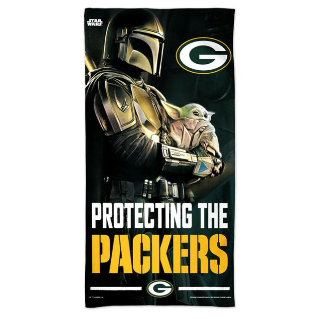 Toalla de playa Spectra de los Green Bay Packers / Star Wars Mandalaorian de 30" x 60"