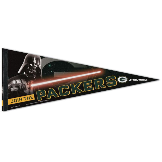 Banderín premium de los Green Bay Packers / Star Wars Vader de 12" x 30"