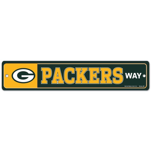 Letrero de calle/zona de los Green Bay Packers de 3,75" x 19"