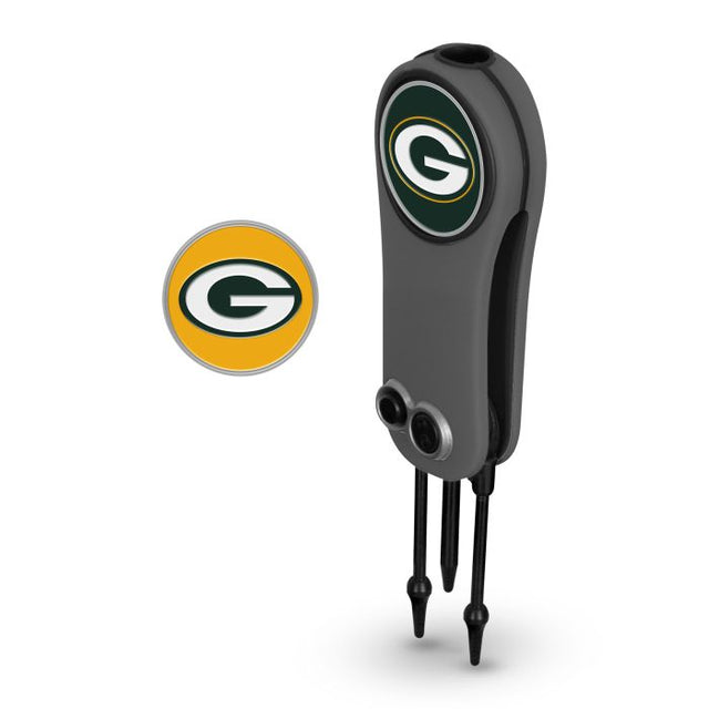 Herramienta y marcadores para reparar navajas automáticas de los Green Bay Packers