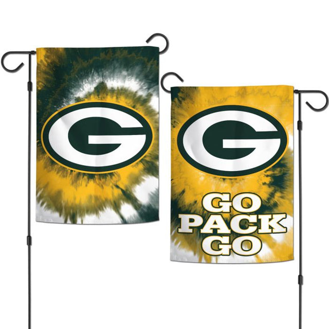 Green Bay Packers Tie Dye Garden Flags 2 sided 12.5" x 18"