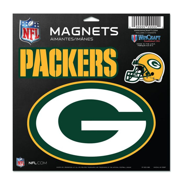 Imán de vinilo de los Green Bay Packers de 11" x 11"