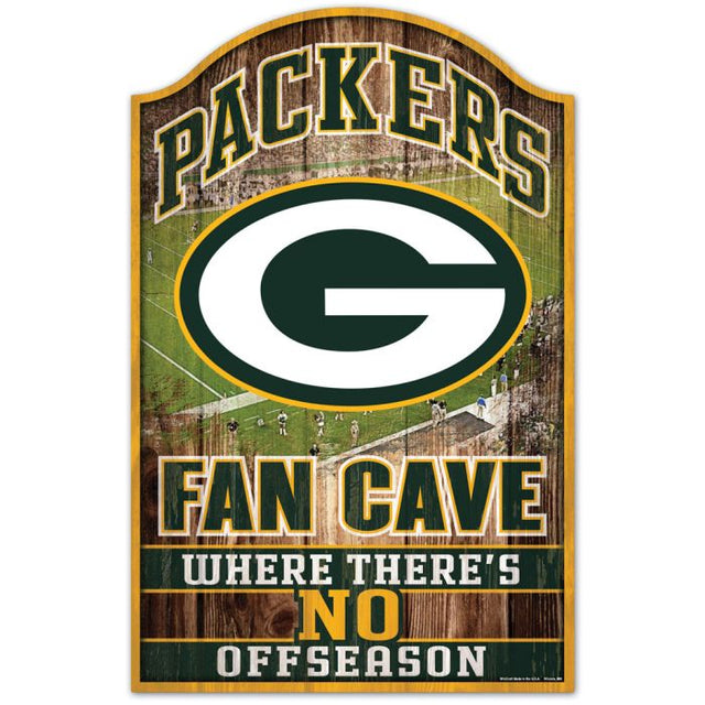 Letrero de madera de los Green Bay Packers, 11" x 17", 1/4" de grosor