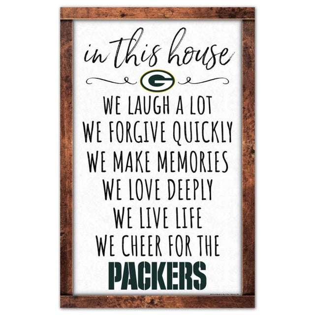 Letrero de madera de los Green Bay Packers, 11" x 17", 1/4" de grosor