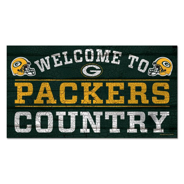 Letrero de madera de los Green Bay Packers, 13" x 24", 1/4" de grosor