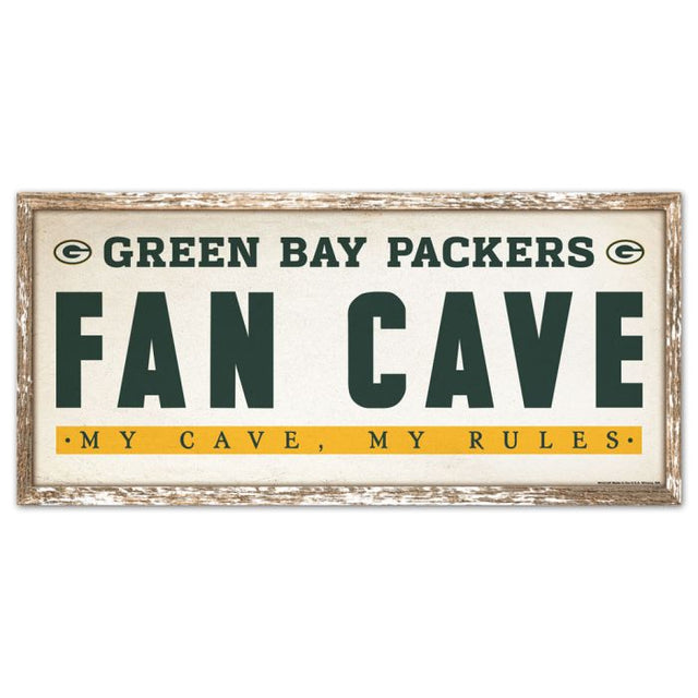 Letrero de madera de los Green Bay Packers de 8" x 17"