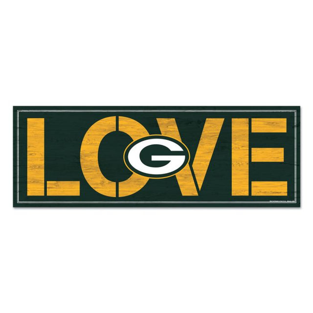 Letrero de madera de los Green Bay Packers, 8" x 23", 1/4" de grosor