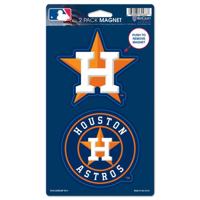 Paquete de 2 imanes de los Houston Astros de 5" x 9"