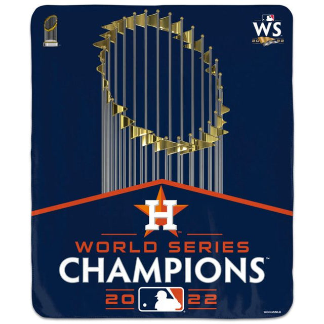 Manta de los Houston Astros, campeones de la Serie Mundial 2022, imagen ganadora, 50 x 60 pulgadas