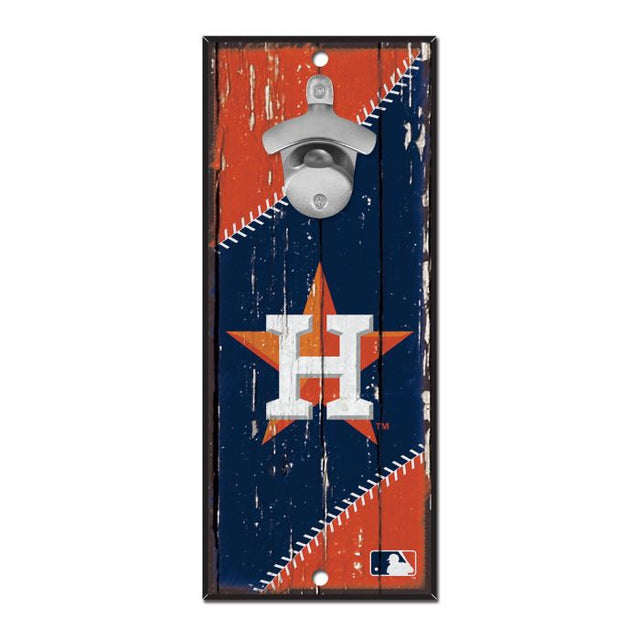 Letrero destapador de botellas de los Houston Astros de 5 x 11 pulgadas