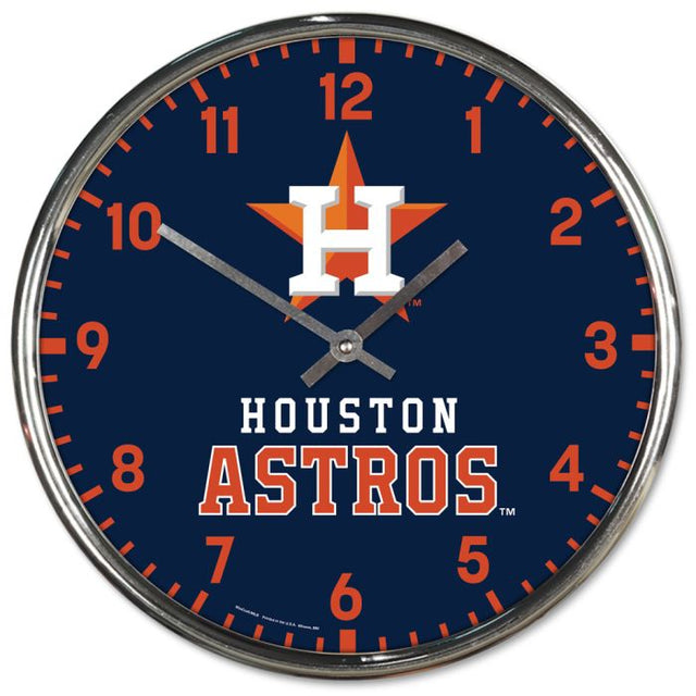 Houston Astros Chrome Clock