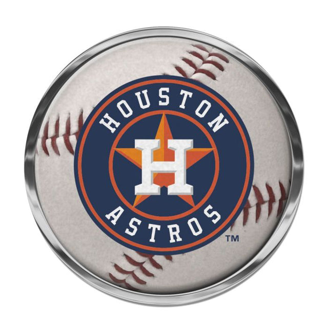 Emblema de metal cromado abovedado de los Houston Astros