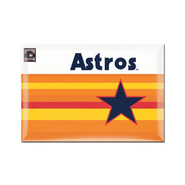 Imán de metal de los Houston Astros/Cooperstown de 2,5" x 3,5"