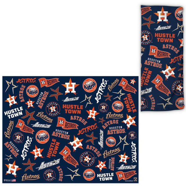 Envolturas para fanáticos con estampado disperso de los Houston Astros y Cooperstown