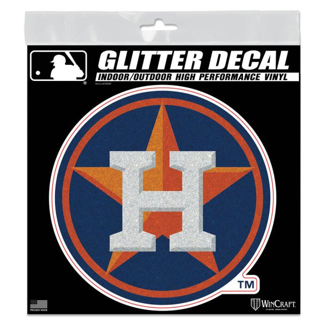 Houston Astros Decal Glitter 6" x 6"