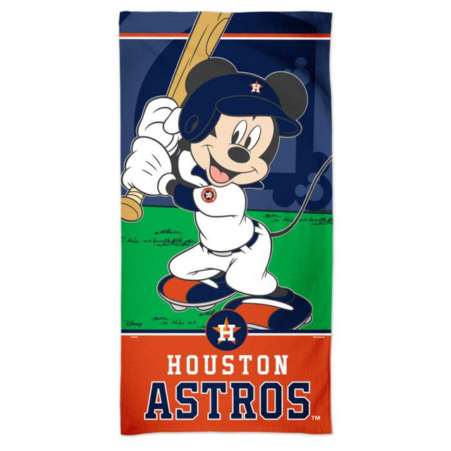 Toalla de playa Spectra de Mickey de los Houston Astros y Disney, 30 x 60 pulgadas