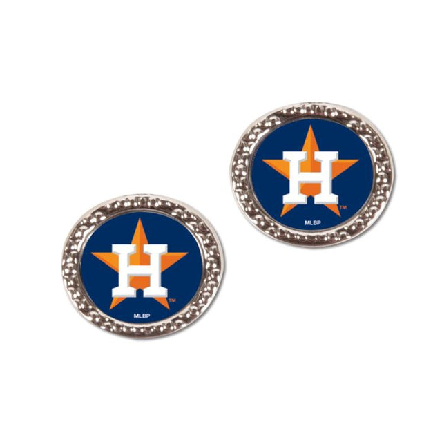 Houston Astros Earrings Jewelry Carded Round