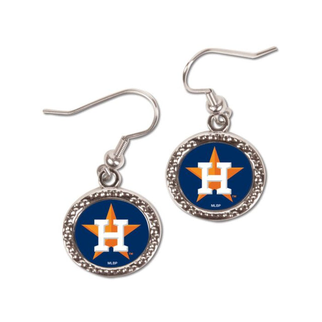 Houston Astros Earrings Jewelry Carded Round