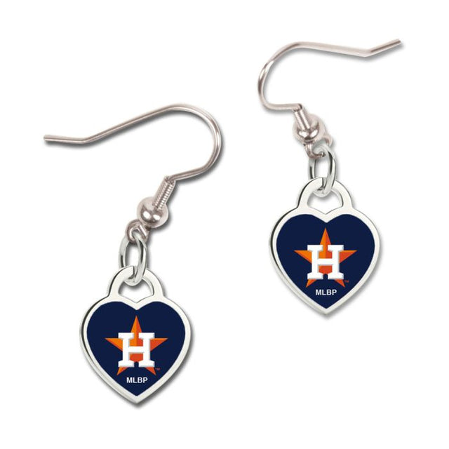 Pendientes de los Houston Astros con corazón en 3D