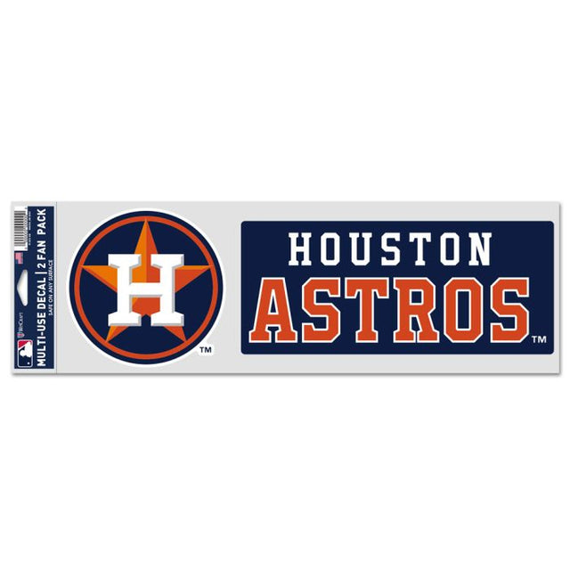 Calcomanías para fanáticos de los Houston Astros de 3,75" x 12"