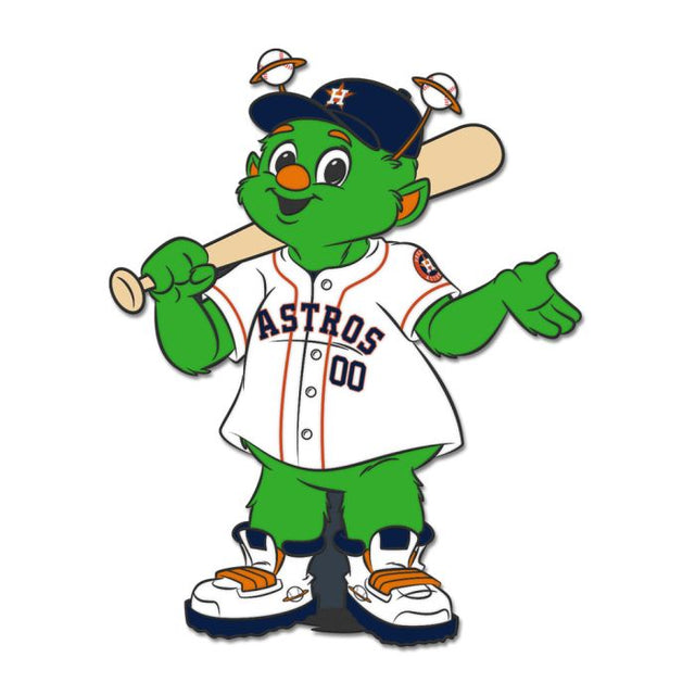 Houston Astros Mascot Collector Enamel Pin Jewelry Card