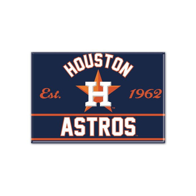 Imán de metal de los Astros de Houston de 2,5" x 3,5"